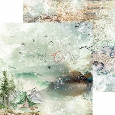 Craft OClock Paper Collection Set 20,3x20,3cm Trail Of Silence
