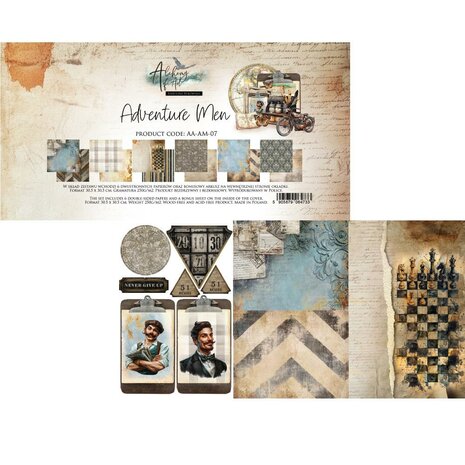 Art Alchemy Paper Collection Set 30,5x30,5 cm Adventure Men AA-AM-07