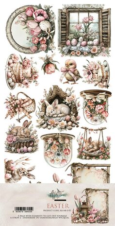 Art Alchemy Extras to Cut Set 30,5x15 cm Natural Beauty &ndash; Easter, 250 gsm, mirror print (6 sheets, 6 designs)