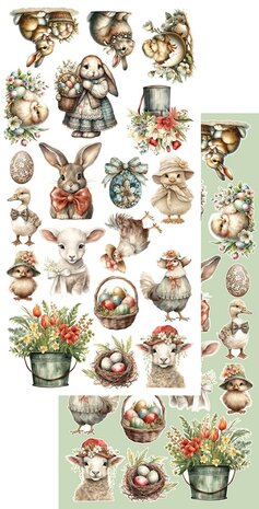 Art Alchemy Extras to Cut Set 30,5x15 cm Natural Beauty &ndash; Easter, 250 gsm, mirror print (6 sheets, 6 designs)