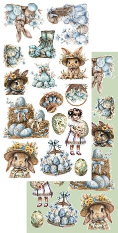 Art Alchemy Extras to Cut Set 30,5x15 cm Natural Beauty &ndash; Easter, 250 gsm, mirror print (6 sheets, 6 designs)