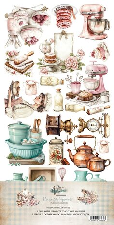 Art Alchemy Extras to Cut Set 30,5x15 cm Recipe for Happiness, 250 gsm, mirror print (6 sheets, 6 designs)
