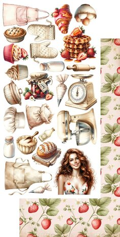 Art Alchemy Extras to Cut Set 30,5x15 cm Recipe for Happiness, 250 gsm, mirror print (6 sheets, 6 designs)