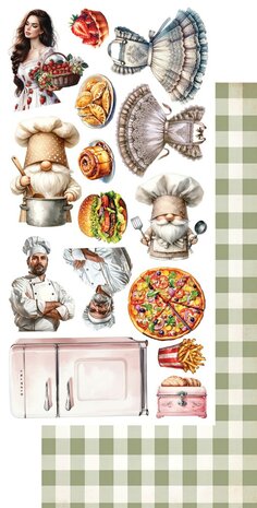 Art Alchemy Extras to Cut Set 30,5x15 cm Recipe for Happiness, 250 gsm, mirror print (6 sheets, 6 designs)