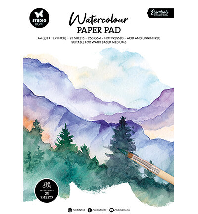 Studio Light Paper Pad Watercolour Consumables nr.280 A4 SL-CO-PP280
