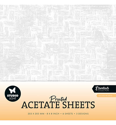Studio Light Acetate sheets Textured Patterns Essentials nr.11 SL-ES-ACS11 6 sheets / 203x203mm