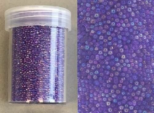 Mini pearls (zonder gat) 0,8-1,0mm regenboog paars 22 gram 12342-4211