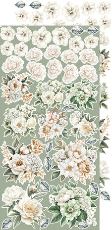 Craft O Clock Extras Set Flowers 15x30 cm Cherished Memories 250 grs 3x6 designs + 1 extra CC-C72-CHM-11