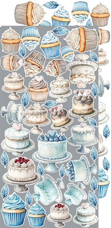 Craft O Clock Extras Set Something 15x30 cm Something Blue 250 grs 3x6 designs + 1 extra CC-F38-SBL-12