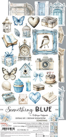 Craft O Clock Extras Set Something 15x30 cm Something Blue 250 grs 3x6 designs + 1 extra CC-F38-SBL-12