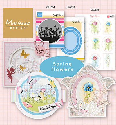 Marianne Design Knipvel A4, Single Flowers VK9621