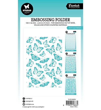 Studio Light Embossing Folders Pretty Butterflies Essentials nr.26 SL-ES-EMB26