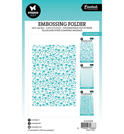 Studio Light Embossing Folder Wild Flowers Essentials nr.28 SL-ES-EMB28 A6
