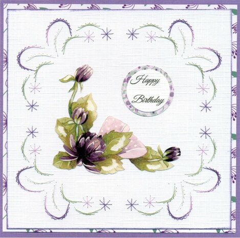 3D Cutting Sheet - Precious Marieke - Purple Blossom - Violet