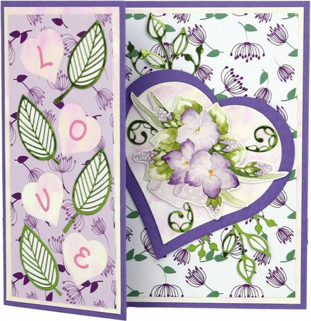 3D Push out Sheet - Precious Marieke - Purple Blossom - Violet