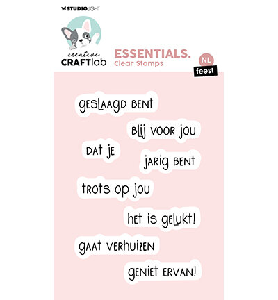 Studio Light Craftlab Clear Stamp NL Teksten Essentials nr.800 CCL-ES-STAMP800