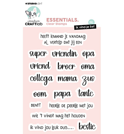 Studio Light Craftlab Clear Stamp Ik vind je lief Essentials nr.801 CCL-ES-STAMP801