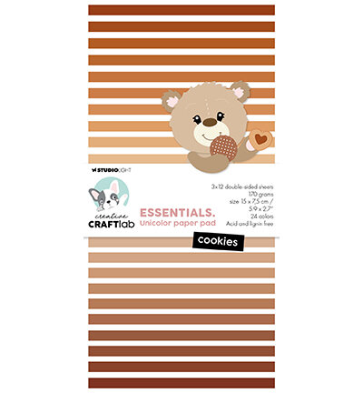 Studio Light Craftlab Unicolor Paper Pad Cookies Essentials nr.291 CCL-ES-UPP291