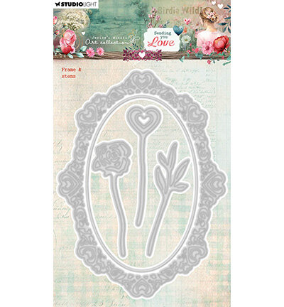 Studio Light &nbsp;JMA Cutting Die Frame &amp; Stems Sending You Love nr.962 JMA-SYL-CD962