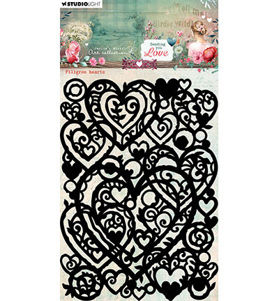 Studio Light JMA Mask Filigree Hearts Sending You Love nr.315 JMA-SYL-MASK315