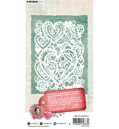 Studio Light JMA Mask Filigree Hearts Sending You Love nr.315 JMA-SYL-MASK315