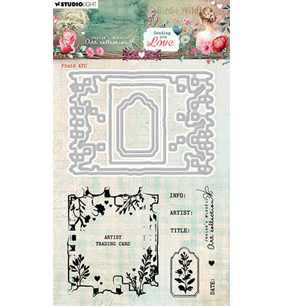 Studio Light JMA Stamp and Cutting dies Plaid ATC Sending You Love nr.93 JMA-SYL-SCD93