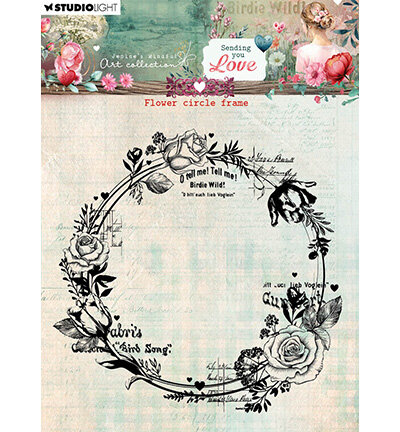 Studio Light JMA Clear stamps Flower Circle Frame Sending You Love nr.796 JMA-SYL-STAMP796