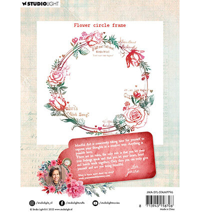 Studio Light JMA Clear stamps Flower Circle Frame Sending You Love nr.796 JMA-SYL-STAMP796
