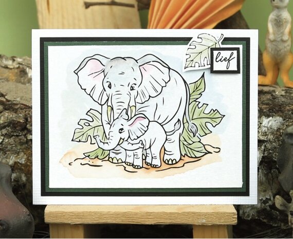 Clear Stamps - Yvonne Creations - Young and Wild - Elephant