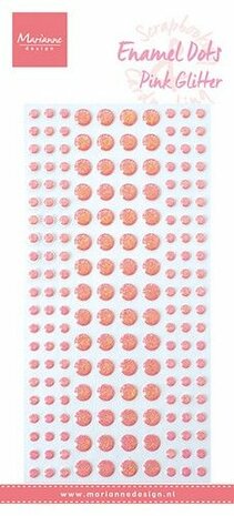 Marianne Design Decoration Enamel dots - Roze glitter PL4531 152 dots