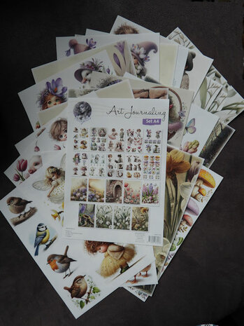 Art Journaling Set A4 nr 2 - Voorjaar.
