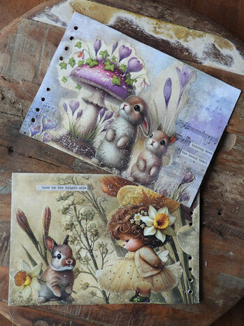 Art Journaling Set A4 nr 2 - Voorjaar.