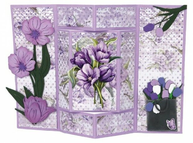 3D Cutting Sheet - Amy Design - Tulip Dreams - Colorful Tulips CD12292