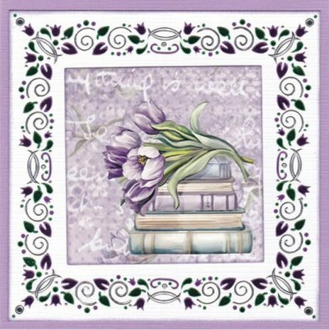 3D Push out Sheet - Amy Design - Tulip Dreams - Purple Tulips SB10996