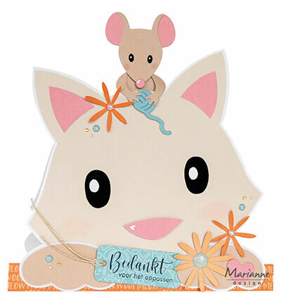 Marianne Design  Craft stencils, Cat by Marleen PS8180