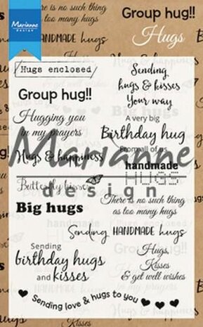 Marianne Design Clear Stamp Hugs (EN) CS1011 11,5 x 18,5 cm
