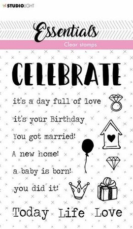 Studio Light Clear Stamp Tekst (EN) Celebrate Essentials nr.521 STAMPSL521