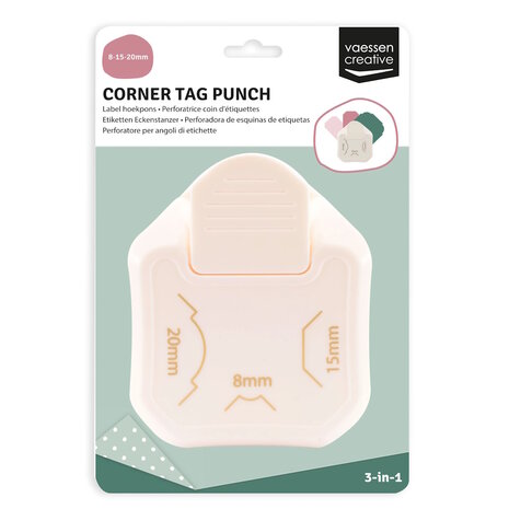 Vaessen Creative &bull; 3-in-1 Label Hoekpons 8-15-20mm