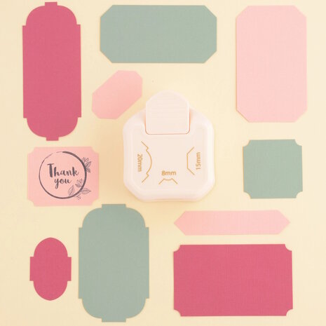 Vaessen Creative &bull; 3-in-1 Label Hoekpons 8-15-20mm