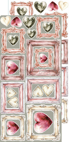 Craft O Clock Extras Set Emotions 15x30 cm Rose Emotions 250 grs 3x6 designs + 1 extra CC-C73-RE-12