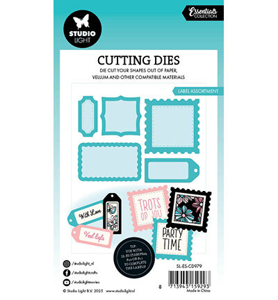 Studio Light Cutting Die Label Assortment Essentials nr.979 SL-ES-CD979