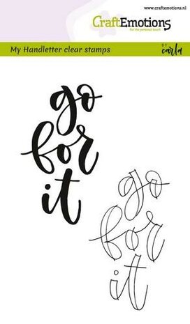 CraftEmotions clearstamps A6 - handletter - go for it (Eng) Carla Kamphuis