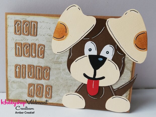 Dutch Doobadoo Dutch Card Art Built up Hondje A5 
