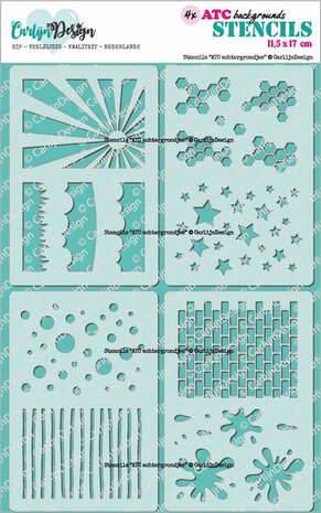 CarlijnDesign stencil ATC achtergrondjes