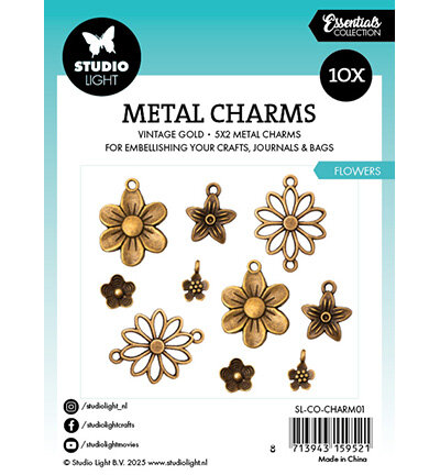 Studio Light Metal Charms Flowers Consumables nr.01 SL-CO-CHARM01