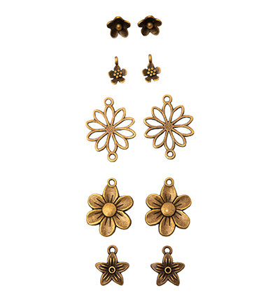 Studio Light Metal Charms Flowers Consumables nr.01 SL-CO-CHARM01