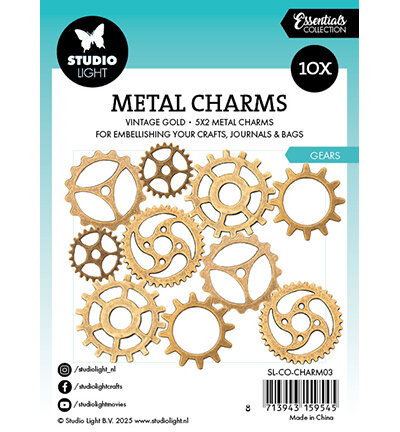 Studio Light Metal Charms Gears Consumables nr.03 SL-CO-CHARM03