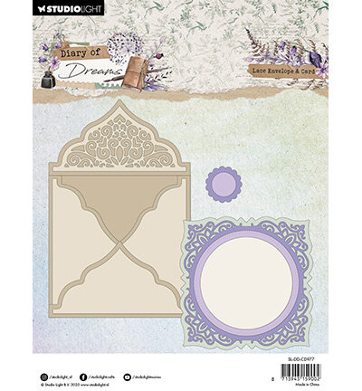 Studio Light Cutting Die Lace Envelope Diary of Dreams nr.977 SL-DD-CD977
