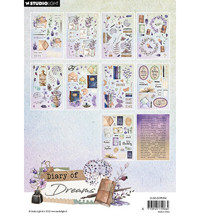 Studio Light Die-cut Paper Pad Paper Elements Diary of Dreams nr.294 SL-DD-DCPP294