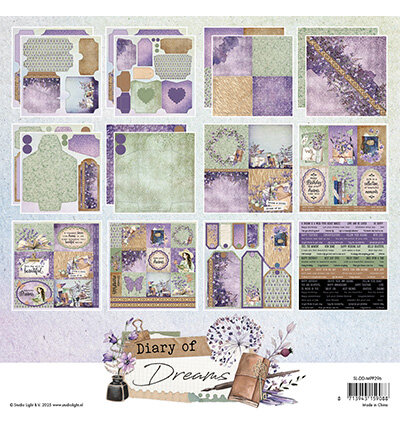 Studio Light Mixed Paper Pad Envelopes Diary of Dreams nr.296 SL-DD-MPP296